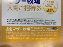 □ マザー牧場 入場ご招待券 有効期限2024年6/30 □1~9枚　 _画像2