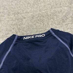 3C【着少】NIKE PRO ナイキ プロ 長袖Tシャツ インナー アンダーシャツ 紺 ネイビー M ドライフィット 格安 レアの画像7