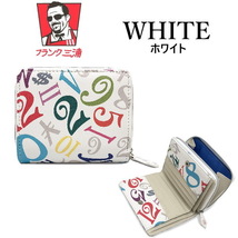 フランク三浦 07 ホワイト ラウンドジップ折り財布 男女兼用 白 新品 コンパクト_画像2