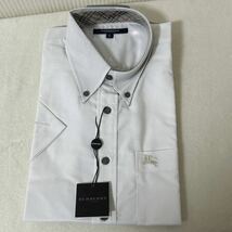 【新品】BURBERRY LONDON バーバリーロンドン　メンズ　半袖　シャツ　ホワイト Ｌサイズ_画像4
