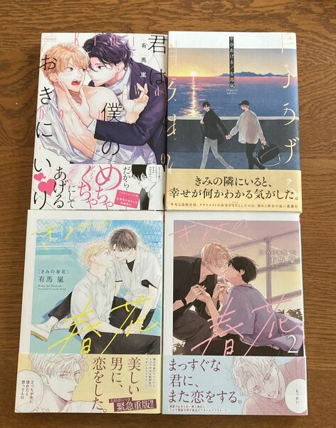 有馬嵐4冊セット　半分あげる　君は僕のおきにいり　　君の春花1-2コミック