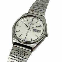 【イチオク】 セイコー SEIKO クォーツ QUARTZ QT デイデイト SS シルバー 文字盤 3針 シングルクォーツ 腕時計 3803-8000-G 訳有_画像4