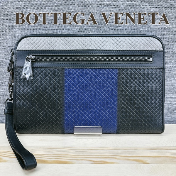 ボッテガヴェネタ BOTTEGA VENETA クラッチバッグ セカンドバッグ イントレチャート ステッチ トリプルカラー