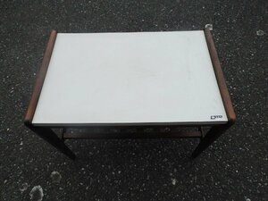 昭和レトロ　カリモク　サイドテーブル　センターテーブル　コーヒーテーブル（5564）