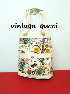 美品 極上！Gucci フローラ ハンドバッグ トートバッグ オールドグッチ