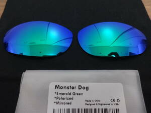 処分価格！！！★オークリー Monster Dog モンスタードッグ用 カスタム偏光 レンズ　EMERALD GREEN Color Polarized 新品 オークリー