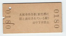 ☆JR西　大阪市内から新見ゆき　乗車券　H2？年　〇日　新大阪☆_画像2