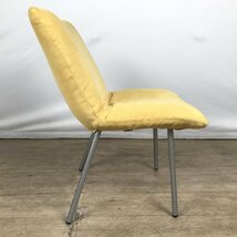 ★1203 ligne roset リーンロゼ ロゼカラン スチールレッグチェア ダイニングチェア 椅子 ファブリック　②_画像5