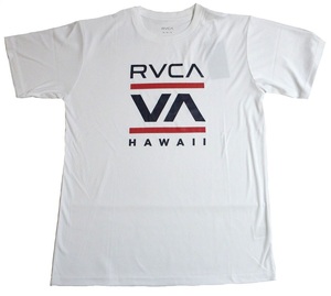 RVCA (ルーカ) ISLAND RADIO ラッシュガード Lサイズ ホワイト 白 トレーニング Tシャツ