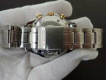 SEIKO 8T63-00D0 クォーツ 腕時計 黒文字盤 ゴールド クロノグラフ スピリット SBTR015 動作未確認 ジャンク扱い 激安１円スタート_画像8