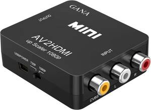 RCA to HDMI変換コンバーター GANA AV to HDMI 変換器 AV2HDMI USBケーブル付き 音声転送 10