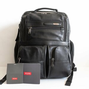 【美品】 TUMI 【963173D4/ナパレザー バックパック】ブラック リュック ビジネスバッグ 2402512