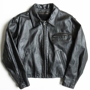 [ atmosphere eminent / big size ]SCHOTT[643E/ single rider's jacket ]46 boa liner attaching collar leather America made Schott 2402523