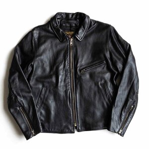 【美品】 VANSON 【ENF エンフィールド シングル ライダース ジャケット】40 レザー USA製 バンソン u2402138