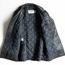 【美品】SCHOTT【レザー ピーコート】 ブラック レザー アメリカ製 ショット 2403146_画像3