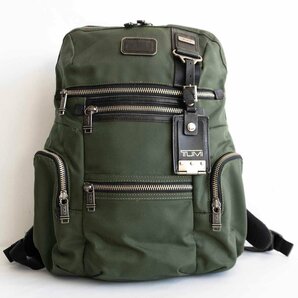 【美品】 TUMI トゥミ 【22681SPH/Alpha Bravo Knox backpack】グリーン リュック ビジネス バッグ 2403344の画像1