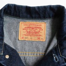 【バレンシア製/濃紺】 LEVI'S 【 557XX BIG E デニムジャケット】44 サード インディゴ ボタン裏555 アメリカ製 2403452_画像4