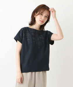 「Afternoon Tea」 半袖ブラウス MEDIUM ネイビー WOMEN