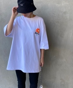 「RVCA」 半袖Tシャツ M ホワイト WOMEN