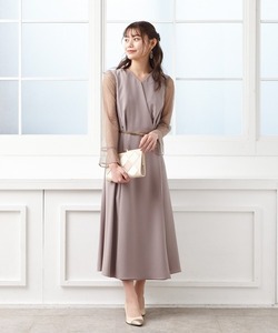 「AIMER」 長袖ワンピース MEDIUM モカ WOMEN