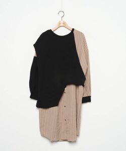 「OSMOSIS」 長袖ワンピース ONE SIZE ブラック WOMEN_画像1