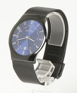 「SKAGEN」 アナログ腕時計 FREE ブラック×ブルー MEN