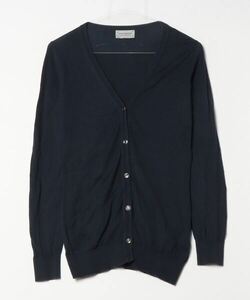 「JOHN SMEDLEY」 ニットカーディガン M ネイビー WOMEN