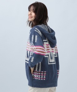 「BAYFLOW」 「PENDLETON」ニットパーカー FREE ネイビー WOMEN