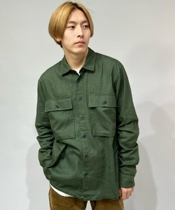 「VOLCOM」 長袖シャツ M グリーン MEN