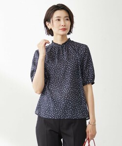 「J.PRESS」 半袖ブラウス 11 ネイビー WOMEN