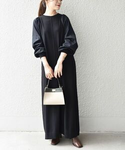 「SHIPS」 長袖ワンピース MEDIUM ブラック WOMEN