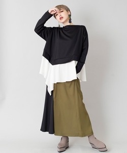 「OSMOSIS」 長袖カットソー ONE SIZE ブラック WOMEN