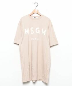 「MSGM」 Tシャツワンピース X-SMALL ベージュ WOMEN