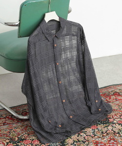 「SENSE OF PLACE by URBAN RESEARCH」 長袖シャツ MEDIUM チャコールグレー MEN