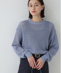 「human woman」 長袖ニット MEDIUM ブルー WOMEN