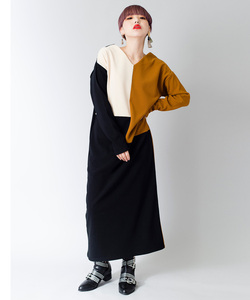 「OSMOSIS」 長袖ワンピース ONE SIZE キャメル WOMEN