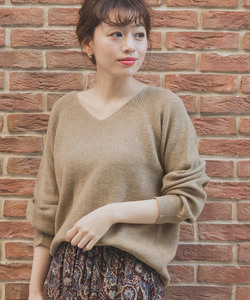 「URBAN RESEARCH Sonny Label」 Vネックニット FREE ブラウン WOMEN