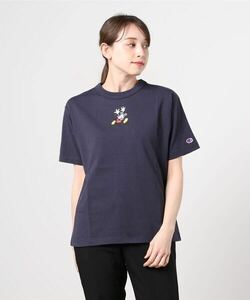 レディース 「BEAMS BOY」 「champion」半袖Tシャツ「Disneyコラボ」 X-SMALL ネイビー