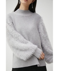 レディース 「AZUL BY MOUSSY」 長袖ニット MEDIUM ライトグレー