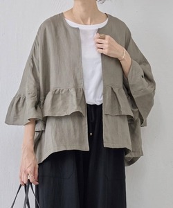  lady's [BEARDSLEY] cardigan FREE khaki 