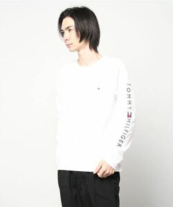 メンズ 「TOMMY HILFIGER」 長袖Tシャツ SMALL ホワイト