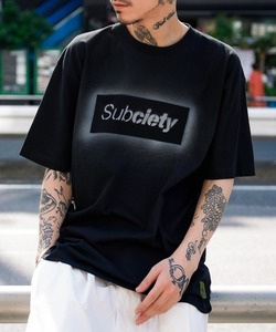 メンズ 「Subciety」 半袖Tシャツ LARGE ブラック