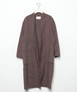 レディース 「UNITED ARROWS」 ノーカラーコート 38 オリーブ_画像1