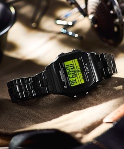 メンズ 「TIMEX」 デジタル腕時計 FREE ブラック