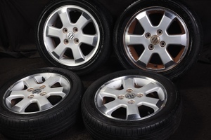 ★バリ山 165/55R14 スズキ純正アルミ 国産FALKEN ラジアル 4本SET キャリーMRワゴンRアルトラパンセルボパレットMAXネイキッドミラムーヴ