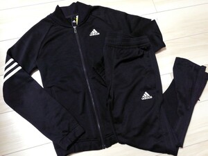 ジャージ上下　adidas 黒 145～150cm 子供服