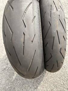 中古タイヤ ピレリ ディアブロロッソコルサ2 120/70R17 190/55R17 前後セット 