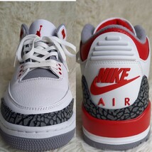 1円～【未使用級■29cm】ナイキ NIKE エアジョーダン 3 AIR JORDAN 3 レトロ ファイアレッド スニーカー 2022モデル エミネム 黒タグ _画像4