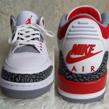 1円～【未使用級■29cm】ナイキ NIKE エアジョーダン 3 AIR JORDAN 3 レトロ ファイアレッド スニーカー 2022モデル エミネム 黒タグ _画像7