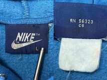 送無 G② 古着屋購入 雰囲気抜群 80s オールド ビンテージ NIKE ナイキ 紺タグ ボーダー 切替 ジップ ノースリーブ パーカー フーディー L_画像10